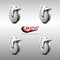 Service Caster 5 Inch 316SS Gray Polyurethane Swivel Bolt Hole Caster Set with Lock Brake SCC SCC-SS316BHTTL20S514-PPUB-4 - alternate 3